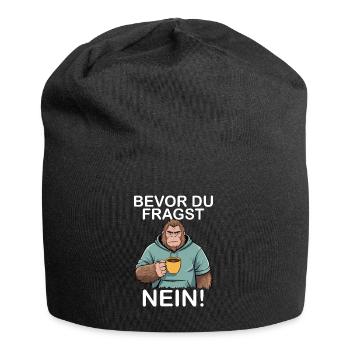 Before you ask No Bigfoot - Jersey Beanie - black - Front