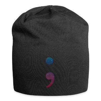 Mental Health Depression Semicolon - Jersey Beanie - black - Front