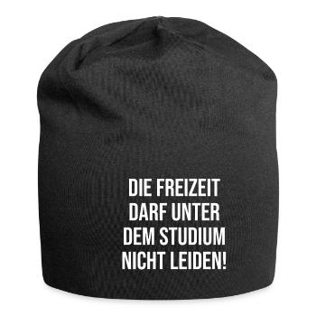 Le temps libre ne peut pas souffrir sous l'étude - Bonnet en jersey - noir - Devant