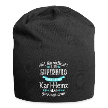 karl heinz - Jersey-Beanie - Schwarz - Vorne