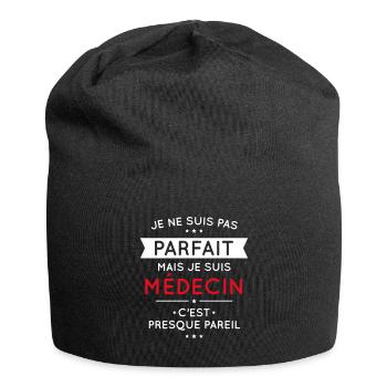 Je ne suis pas parfait mais je suis médecin - Bonnet en jersey - noir - Devant