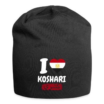 I love Koshari Egypt - Jersey Beanie - black - Front