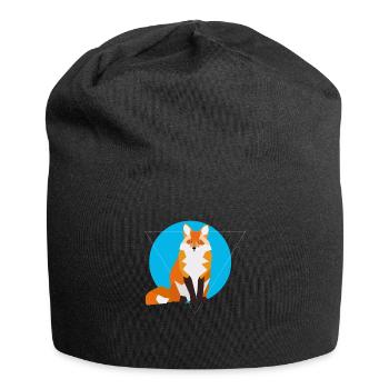 Geometric Fox - Jersey-Beanie - Schwarz - Vorne