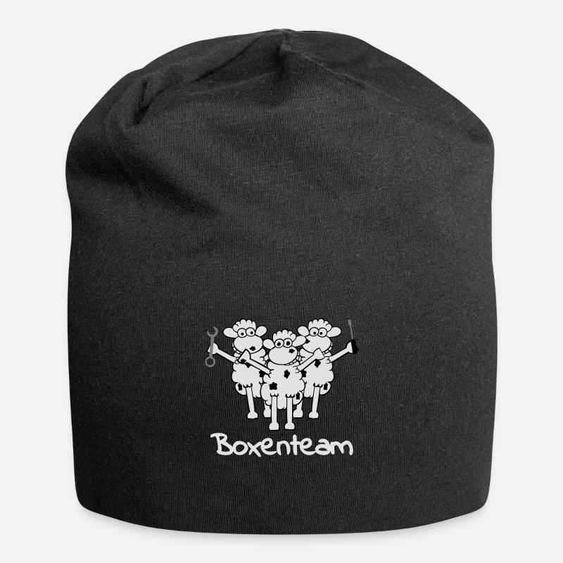 boxenteam_text_w_3f - Bonnet en jersey - noir