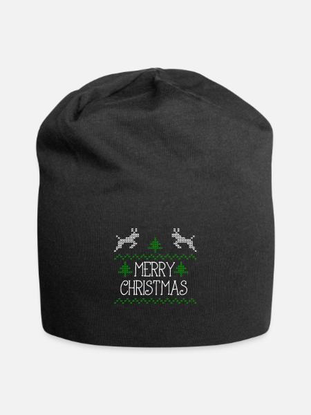 Merry Christmas design I - Jersey-Beanie - Schwarz