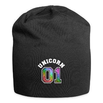 Unicorn 01 Rainbow Glitter - Bonnet en jersey - noir - Devant
