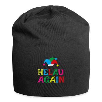 helau again karneval kostüm - Jersey-Beanie - Schwarz - Vorne