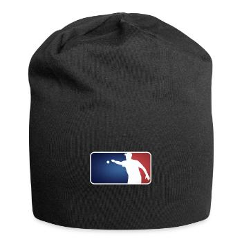 Petanque Boule Logo Pétanque Major League Style - Jersey-Beanie - Schwarz - Vorne