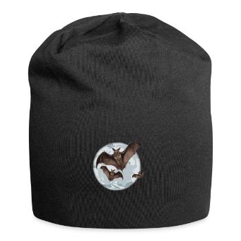 Fledermaus - Jersey-Beanie - Schwarz - Vorne