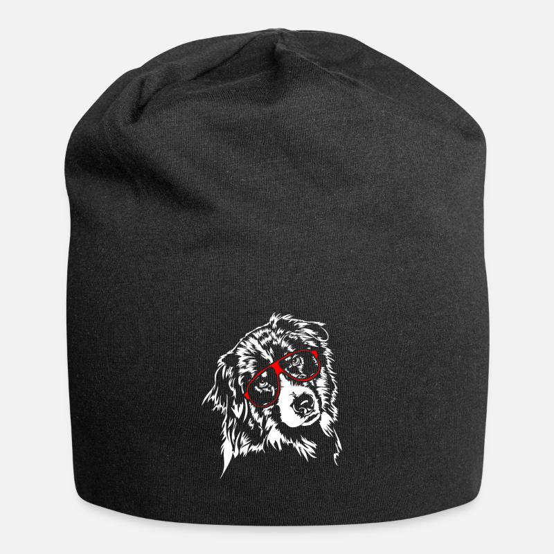 AUSTRALIAN SHEPHERD Brille Hunde Hund Wilsigns - Jersey-Beanie - Schwarz