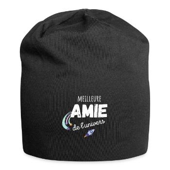 meilleure amie de l'univers cadeau amie - Bonnet en jersey - noir - Devant