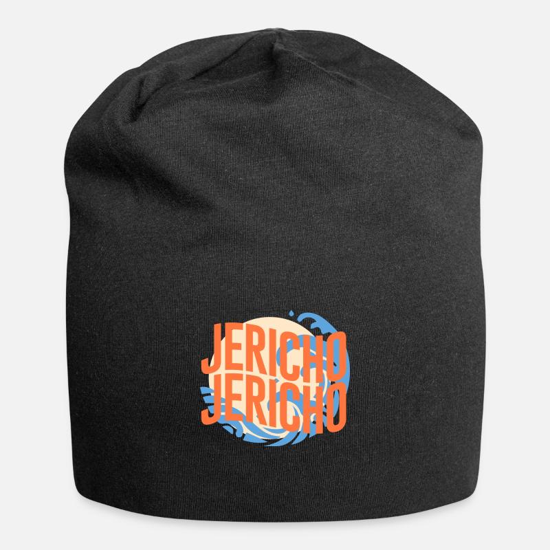 Jericho - Christliche Kleidung - Jersey-Beanie - Schwarz