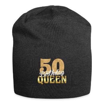 Anniversaire reine 50 - Bonnet en jersey - charbon - Devant