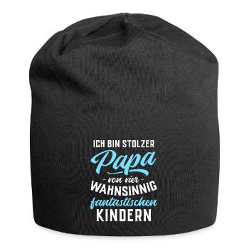 Ich bin stolzer Papa von 4 fantastischen Kindern - Jersey-Beanie - Schwarz - Vorne