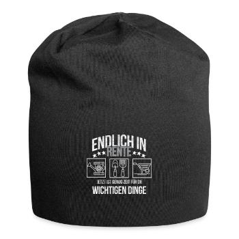 Rentner Hobbygärtner Ruhestand und Gartenarbeit - Jersey-Beanie - Schwarz - Vorne