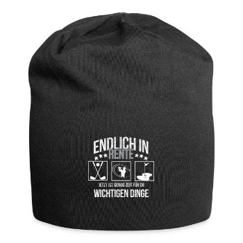 Rentner Golfer Ruhestand und Rente Golfspieler - Jersey-Beanie - Schwarz - Vorne