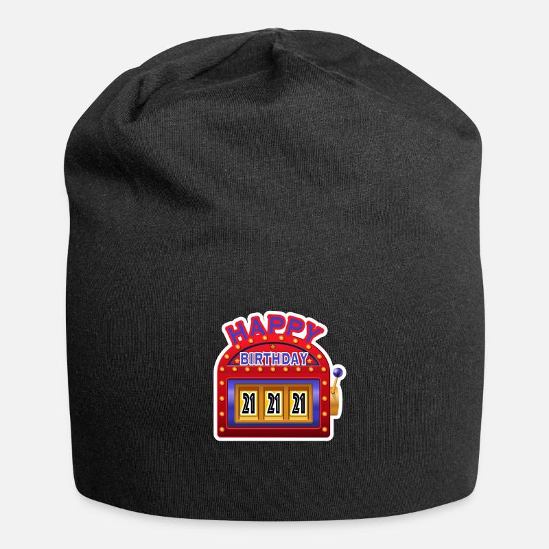 Joyeux anniversaire 21 - Bonnet en jersey - noir