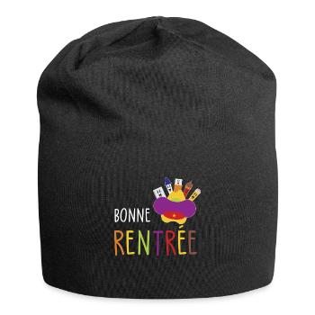 bonne rentrée / humour rentrée des classes - Bonnet en jersey - noir - Devant