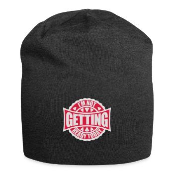 not getting ready today - Jersey-Beanie - Anthrazit - Vorne