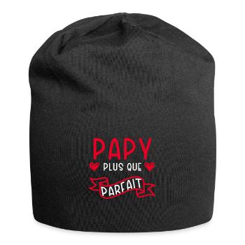 Papy plus que parfait cadeau original grand père - Bonnet en jersey - noir - Devant