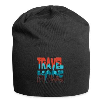 joke bday traveling camping funny funny quote - Jersey-Beanie - Schwarz - Vorne