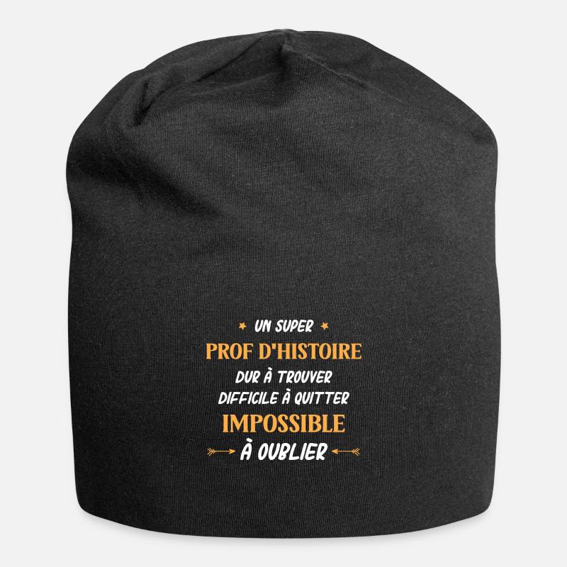Super prof d histoire - Bonnet en jersey - noir