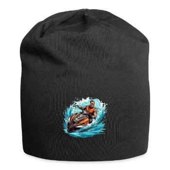 Jet Ski Gift - Jersey Beanie - black - Front