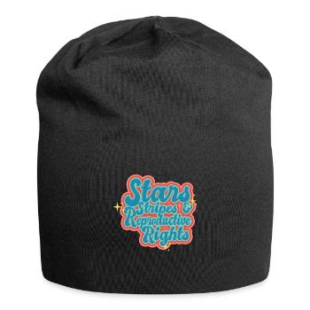 Star stripes and reproduction rights - Jersey Beanie - black - Front
