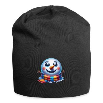 Neige très amusante ! T-shirt bonhomme de neige pour les jours de givre - Bonnet en jersey - noir - Devant