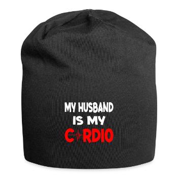 My Husband Is My Cardio - Bonnet en jersey - noir - Devant