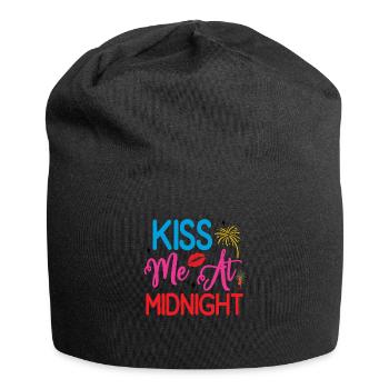 Embrasse-moi à minuit - Bonnet en jersey - noir - Devant