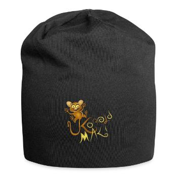 koboldMaki - Jersey-Beanie - Schwarz - Vorne
