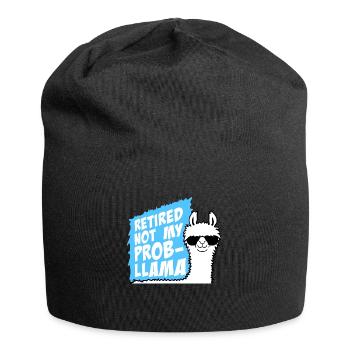 Nicht mein Prob Lama Ruhestand Prob-Llama im Ruhestand - Jersey-Beanie - Schwarz - Vorne