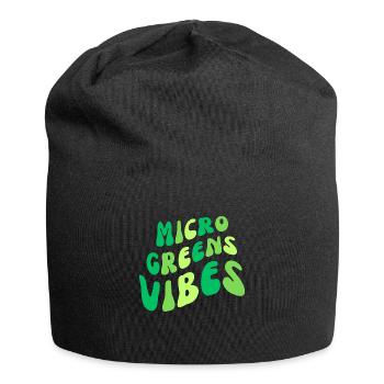 MICROGREENS VIBES | Urban Farmer Micro Gardening - Jersey Beanie - black - Front
