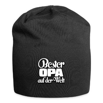 Bester Opa Spruch Geschenk - Jersey-Beanie - Schwarz - Vorne
