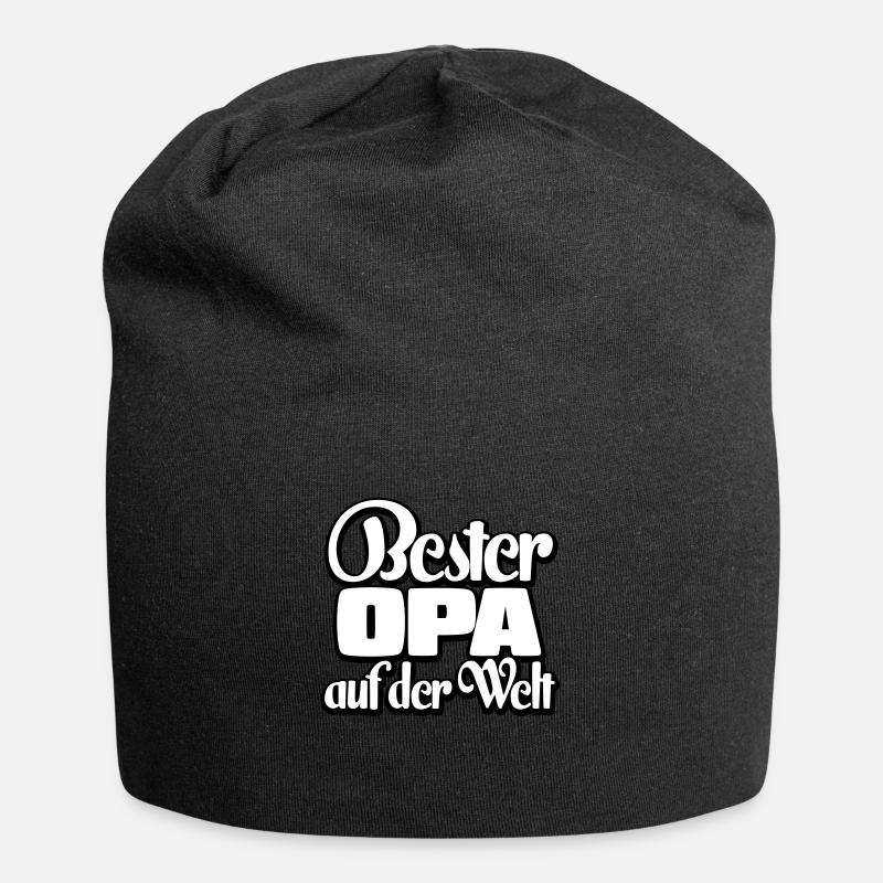 Bester Opa Spruch Geschenk - Jersey-Beanie - Schwarz