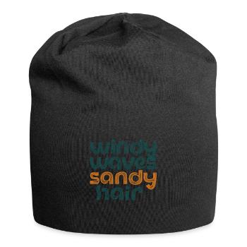 windy waves - Jersey-Beanie - Schwarz - Vorne