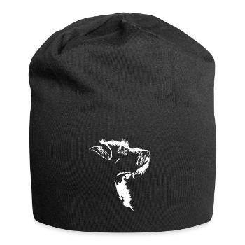 Jack Russell Terrier Hunde Silhouette Wilsigns - Jersey-Beanie - Schwarz - Vorne