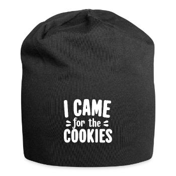 Je suis venu pour les cookies - Bonnet en jersey - noir - Devant