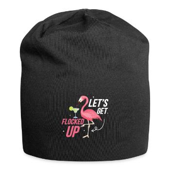 Let's Get Flocked Up Pink Bird Cute - Jersey-Beanie - Schwarz - Vorne
