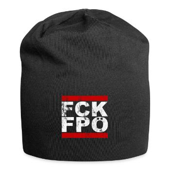 FCK FPÖ - Montrer l’exemple contre la droite (vintage) - Bonnet en jersey - noir - Devant