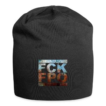 FCK FPÖ - Montrer l’exemple contre la droite (vintage) - Bonnet en jersey - noir - Devant