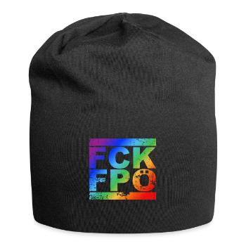 FCK FPÖ - Montrer l’exemple contre la droite - Bonnet en jersey - noir - Devant