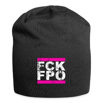 FCK FPÖ - Montrer l’exemple contre la droite - Bonnet en jersey - noir - Devant