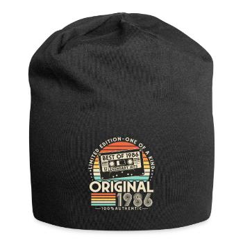 1986 Vintage Vintage Rétro Cadeau d’anniversaire - Bonnet en jersey - noir - Devant