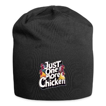 Just One More Chicken Funny Chicken Design Saying - Jersey Beanie - black - Front