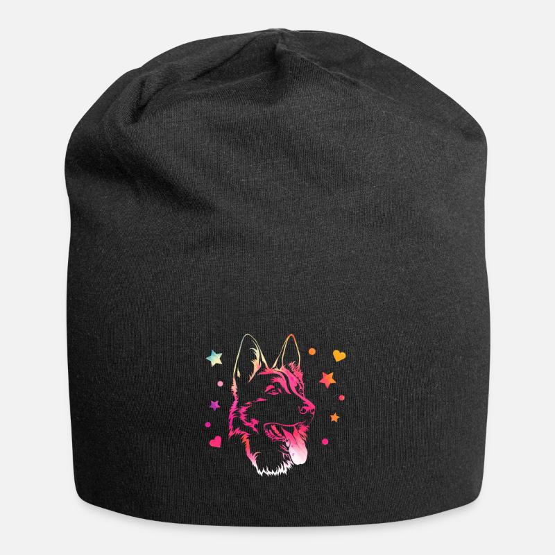 Deutscher Schäferhund - Jersey-Beanie - Schwarz