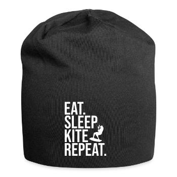 Kiteboarding Kite Kite Eat Sleep Kite KiteSurfing - Jersey Beanie - black - Front