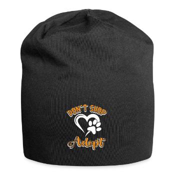 Don’t Shop adopt animal welfare rescue - Bonnet en jersey - noir - Devant