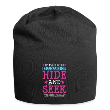 Valentins Tag Beziehung Liebes Spruch - Jersey-Beanie - Schwarz - Vorne